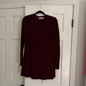 Abercrombie & Fitch Burgundy Long Sleeve Dress